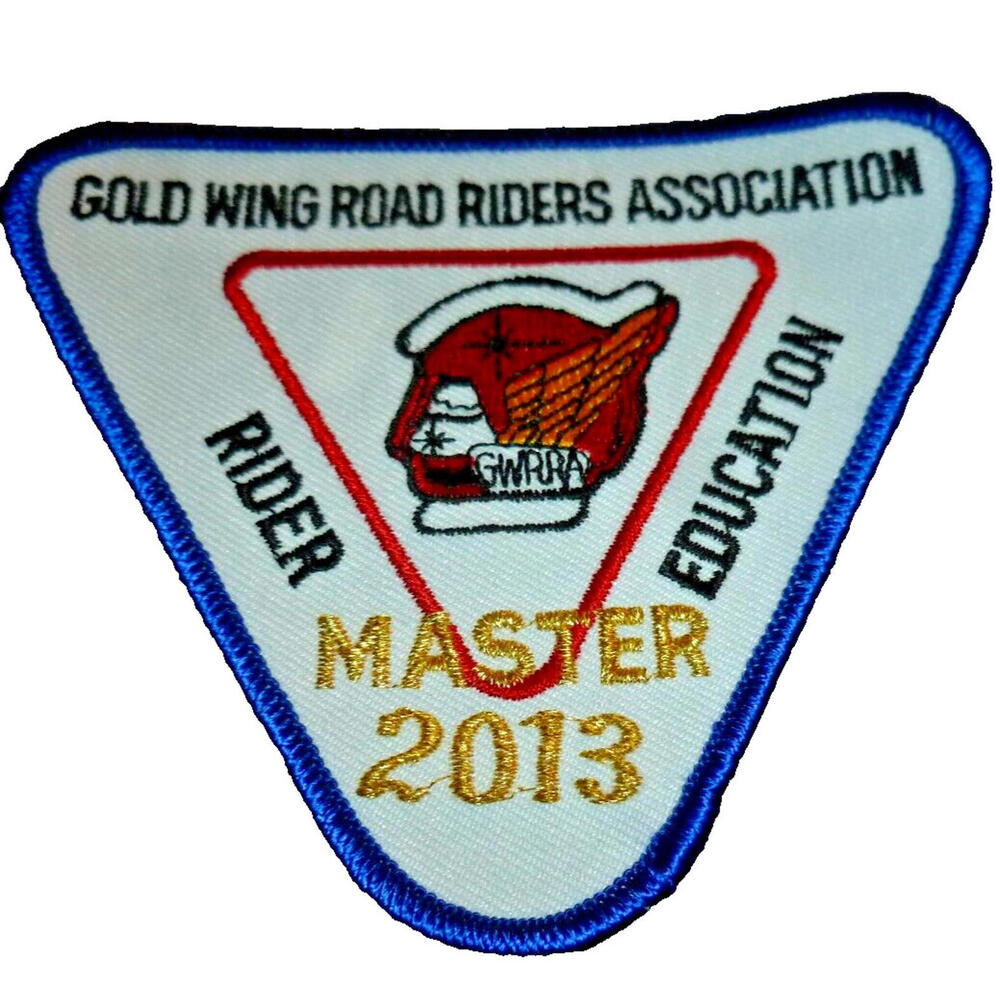 GWRRA Embroidered Patch Gold Wing Road Riders Association Master Education Large